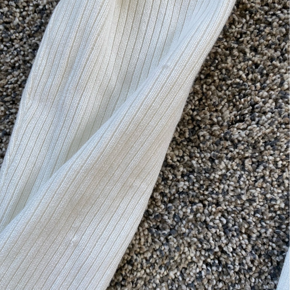 Cable & Gauge Cream Ribbed Cardigan - Picture 3 of 4